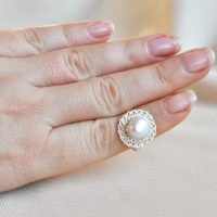 Inel din argint cu perlă de cultură