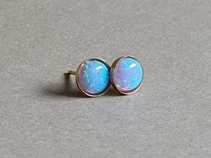cercei opal albastru